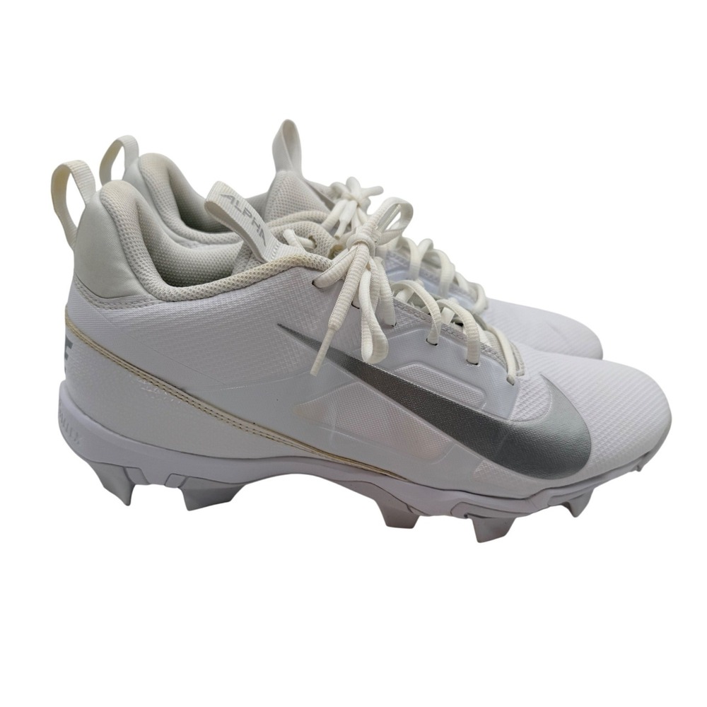 Nike Alpha Huarache Varsity 4 Low Baseball Cleats Men's 11 White FN0028-101